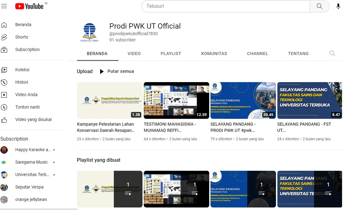 YOUTUBE PWK